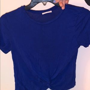 blue knott design croptop